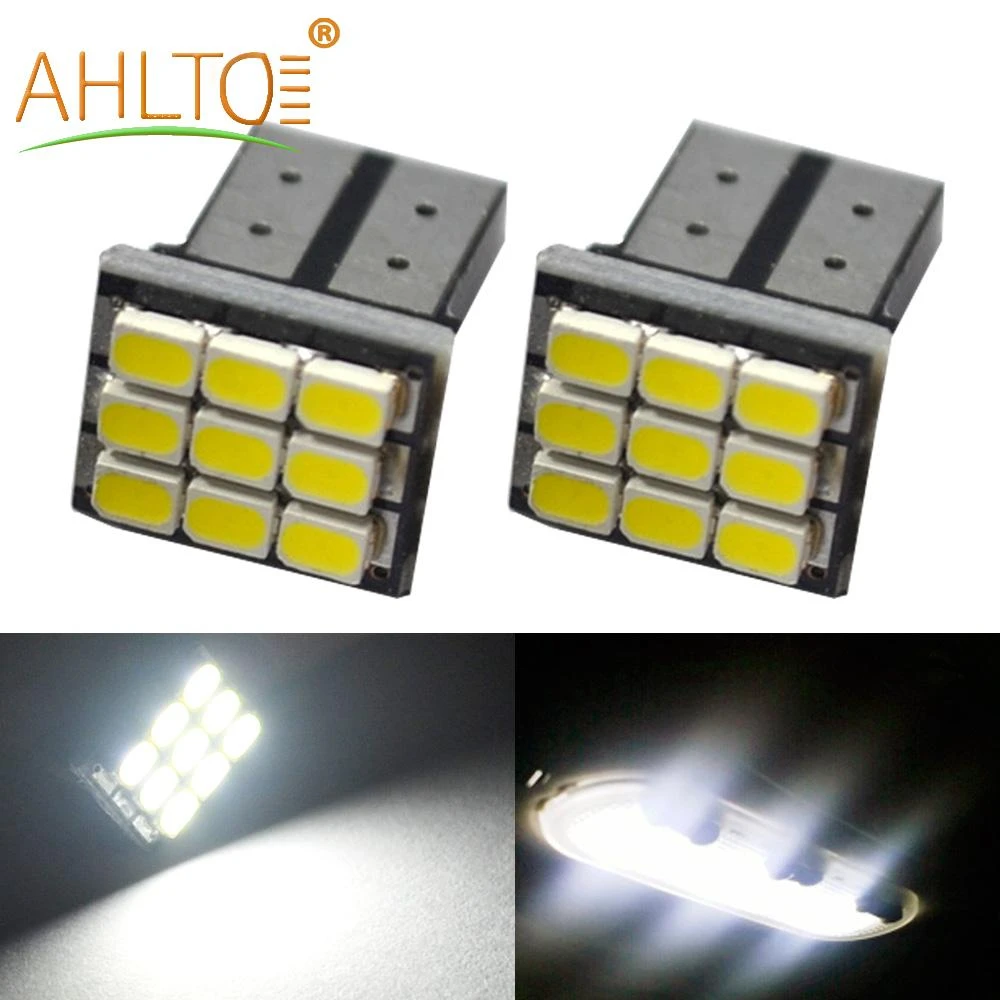 2 шт Автомобильный светодиодный Белый T10 W5W 1206 3020 9Smd автомобиля Авто габаритный