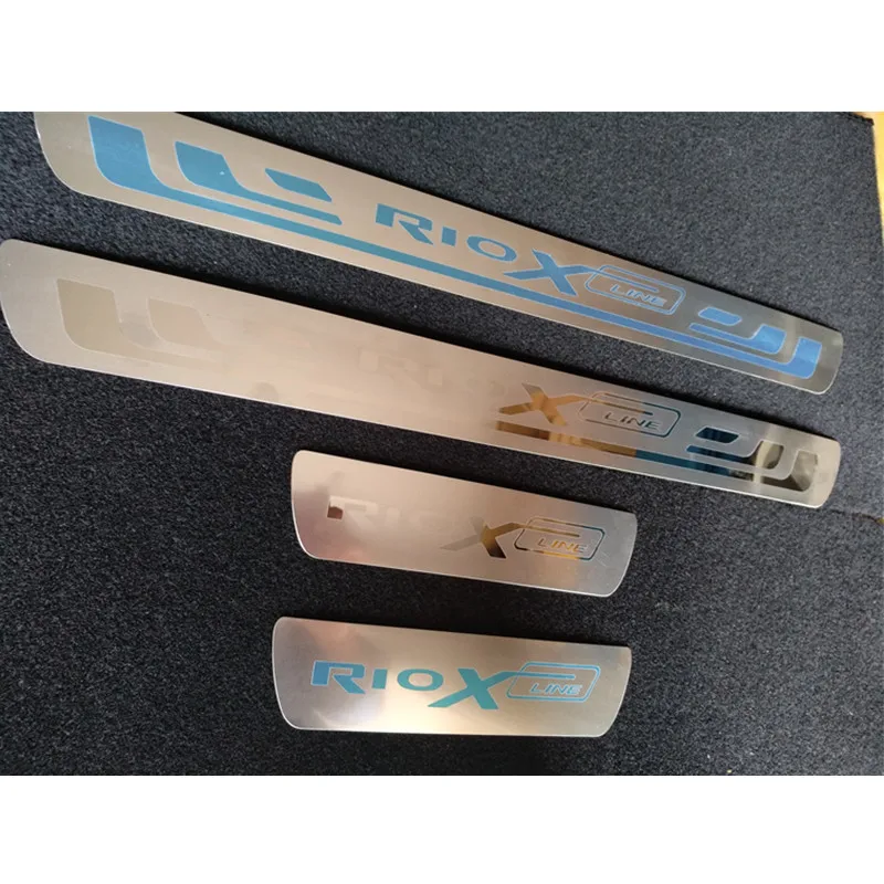 Накладка на порог из нержавеющей стали для KIA RIO 2017-2019 Rio X Line | Автомобили и