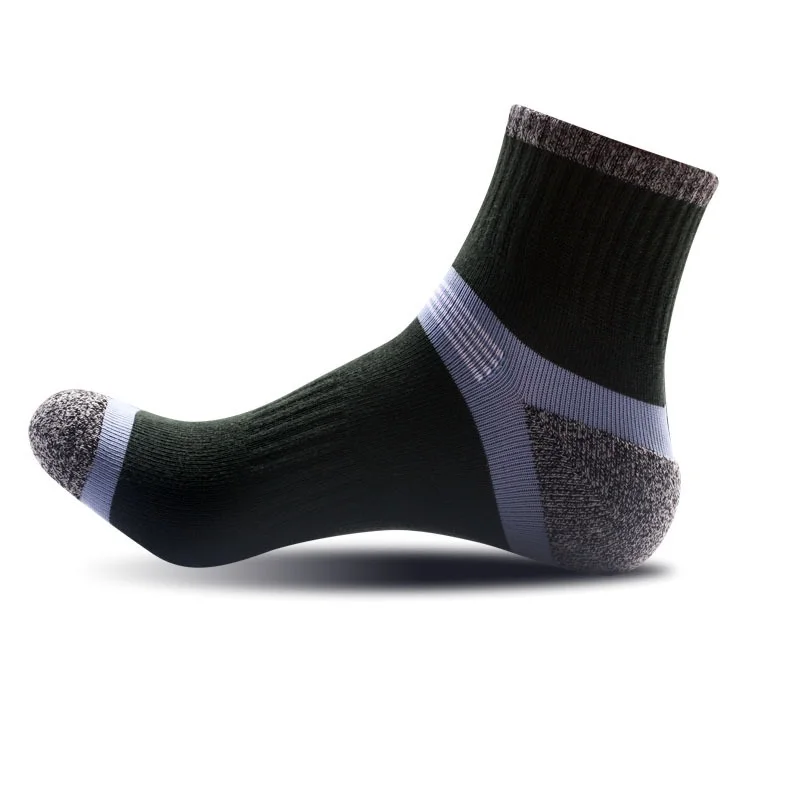 

3 Pair Men's Sports Socks Thicken Heel Outdoor Hiking Running Climbing Bicycling Basketball Ankle Socks for Size 39-45