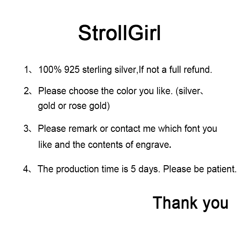 Strollgirl Аутентичные 925 пробы серебро персонализированная Настройка браслет дружбы