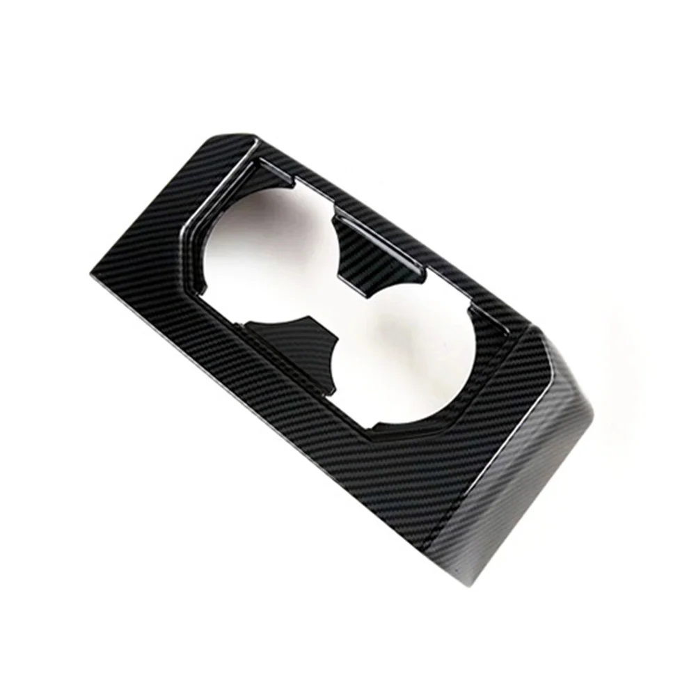 

Water Car Cup Holder Cover Trim ABS Carbon Fiber Parts Durable High Quality