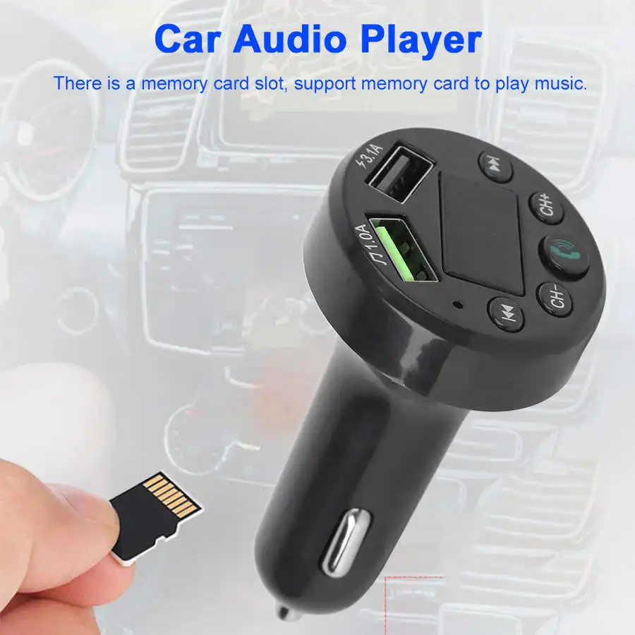 E6 Автомобильный FM-передатчик Bluetooth гарнитура комплект светодиодный дисплей