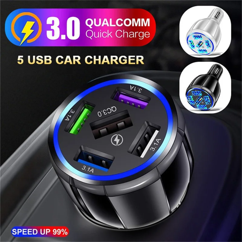 

Автомобильное зарядное устройство с USB-портом, 2/3/4/5 USB-портов