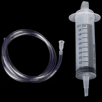 hot 1pcs 100ml large capacity syringe reusable pump measuring with 1m tube feeding ink