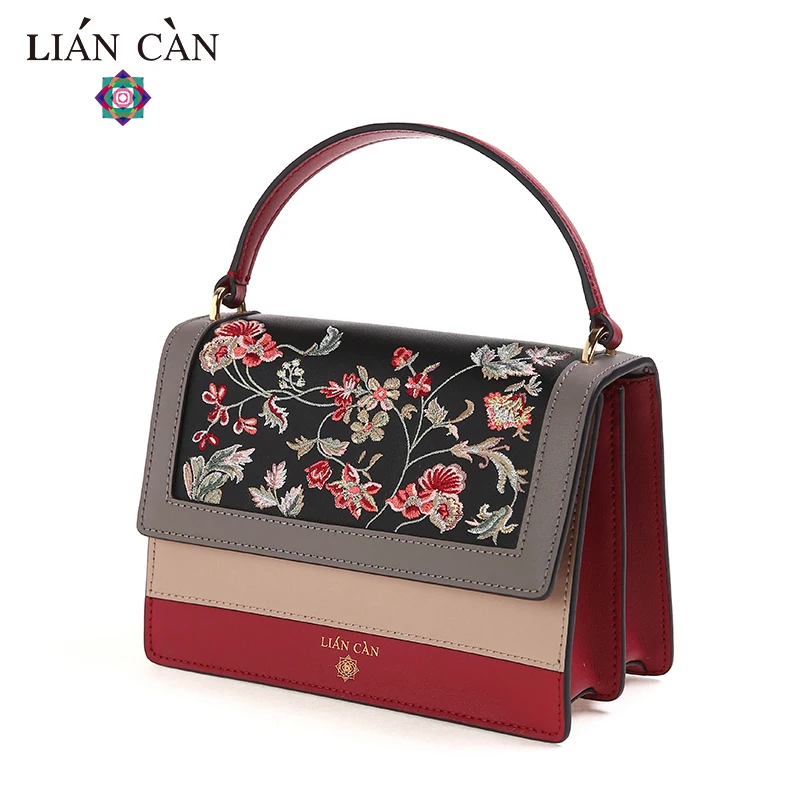 LIAN CAN сумка с вышивкой в национальном стиле сумки через плечо для женщин