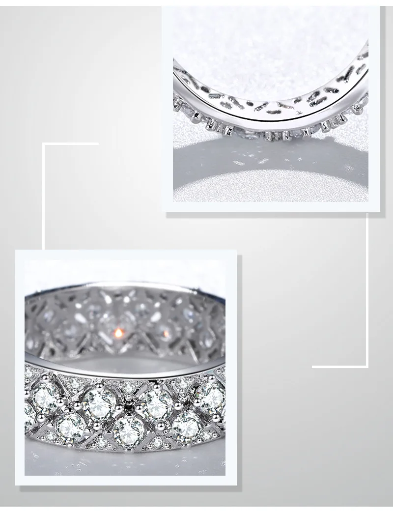 

925 Silver Color White VVS1 Diamond Ring for Women Luxury Topaz Gemstone Bizuteria Good Jewelry 925 Diamond Ring Jewelry