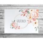 Персонализированная Женская с белыми страницами, гостевая книга с романтическими любовными цветами, индивидуальный альбом на выпускной, подарок для друзей