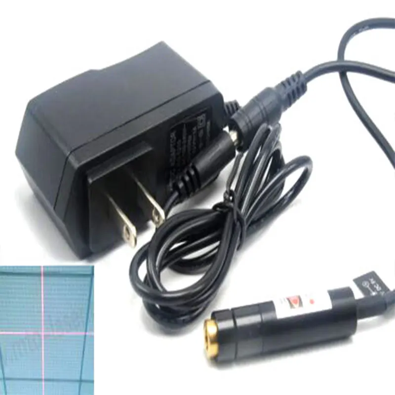 

Позиционирование/Шитье поперечный луч красный лазерный модуль 650 нм 5 мВт Регулируемый лазер с адаптером 5 В