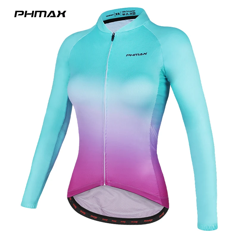 

PHMAX Велоспорт Джерси с длинным рукавом горный велосипед Джерси Весенняя дышащая женская велосипедная рубашка