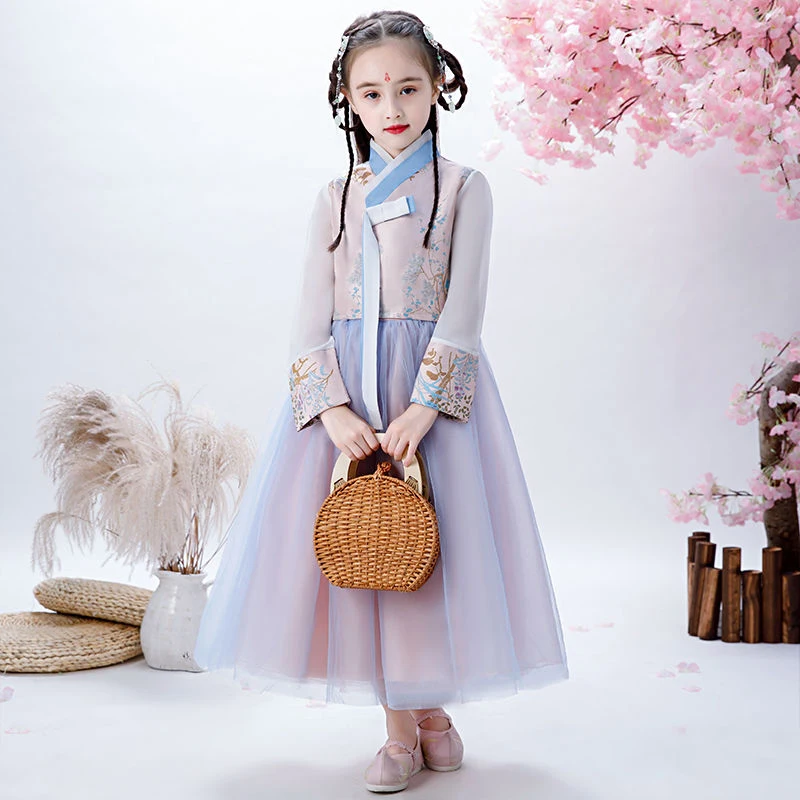 Китайский национальный костюм ханьфу волшебный древний вышитое платье Осень
