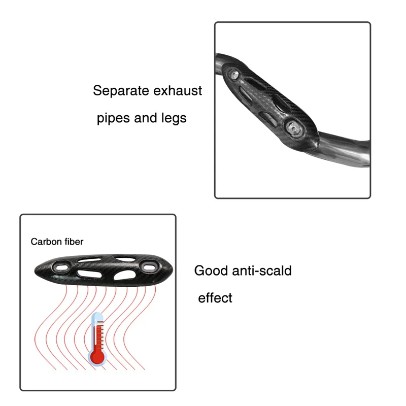 Выхлопной глушитель из углеродного волокна для мотоцикла тепловая Защитная