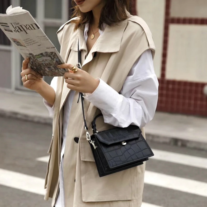 

Stone patent white Crossbody Bags For Women 2021 Small Handbag Small Bag PU Leather Hand Bag Ladies Designer