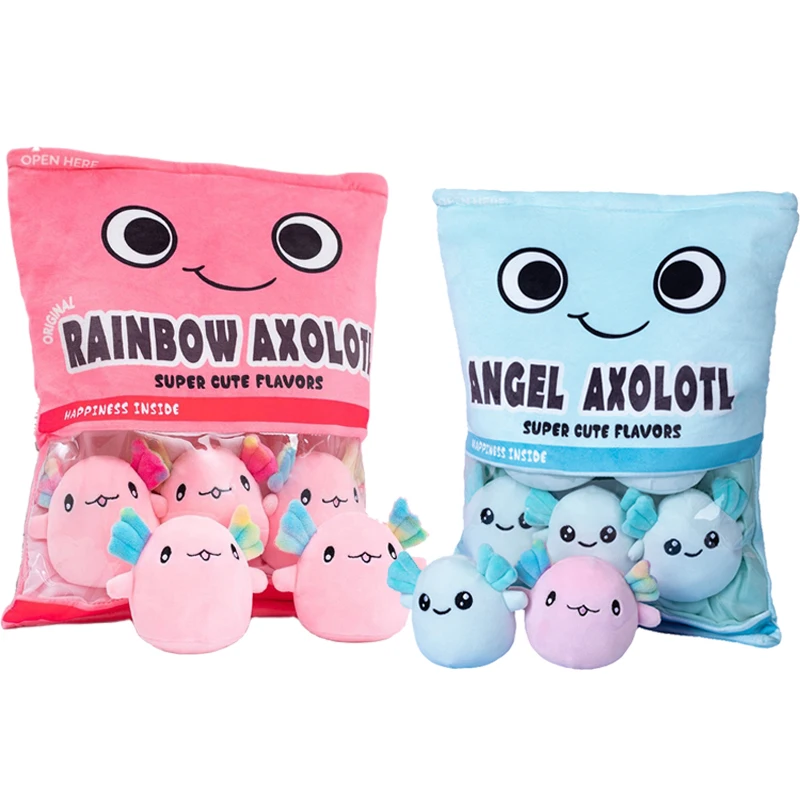 

Kawaii 6 шт. Axolotl плюшевые игрушки Axolotl подушка для закусок мягкая мультяшная мини-подушка Axolotl мягкие куклы диван Подушка подарок для девушки