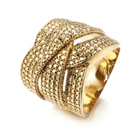 bettyue crystal ring micro pave rhinestone iced golden rings men hip hop style jewelry drop shipping in stock