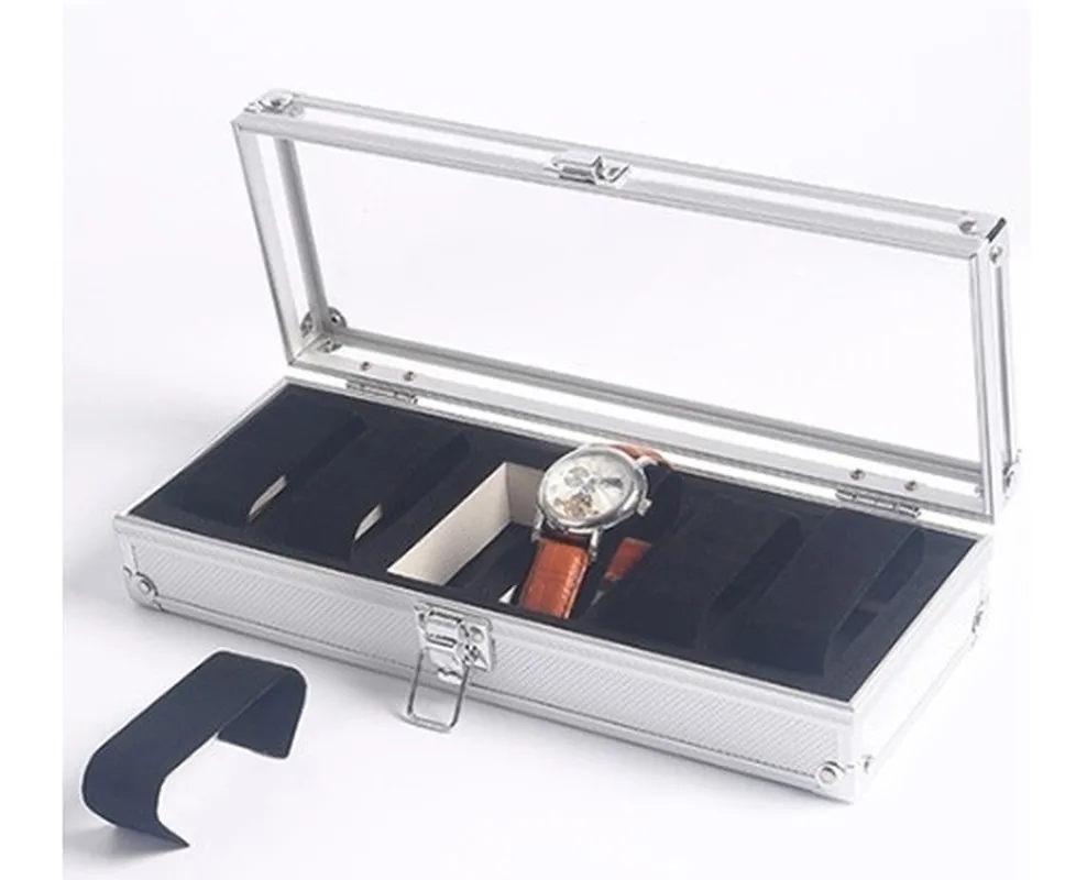 6/12 Сетка Слоты Коробка для часов удобный светильник Часы моталки Ювелирные