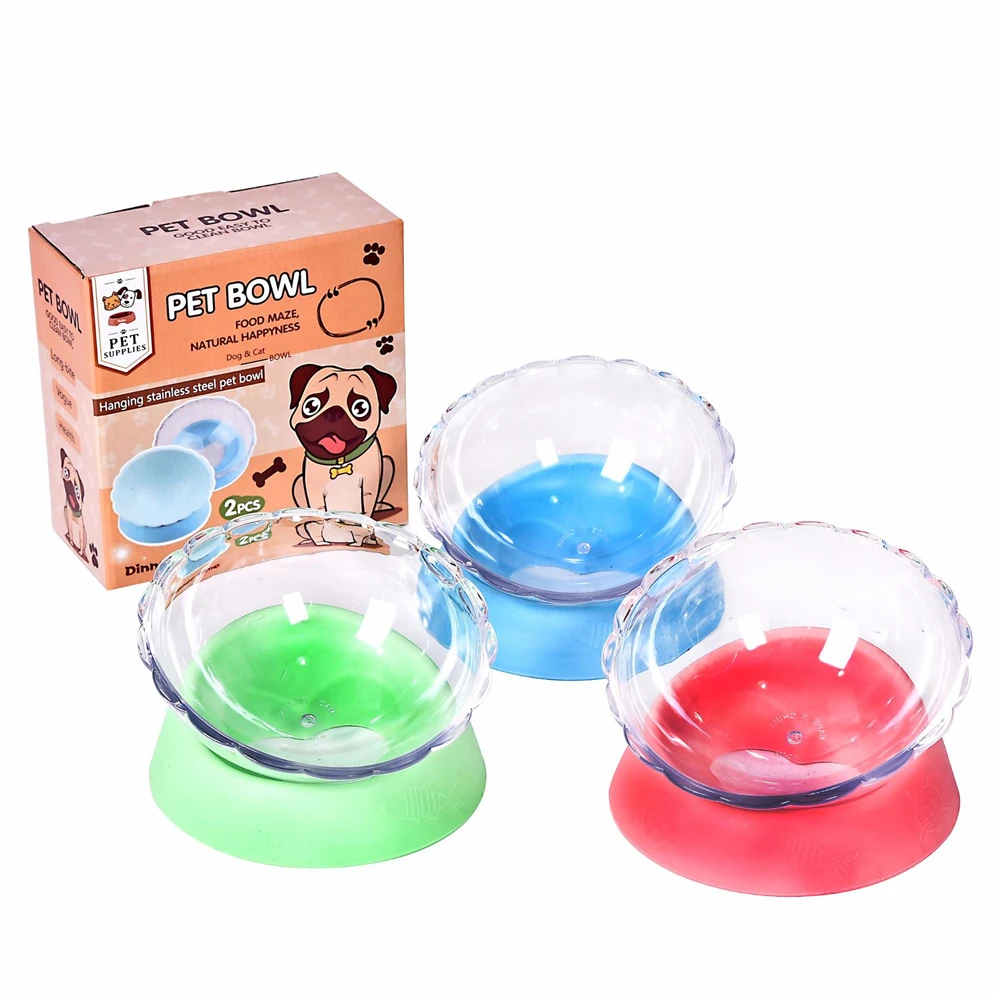 1 шт. наклона прозрачный Цвет миски для домашних животных конфета Цветной легкий