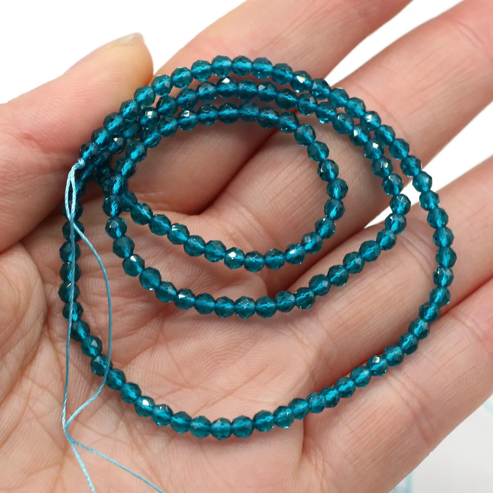 

New Natural Stone Beads Blue Small Faceted Spinels Beads Charms for Jewelry Making DIY Necklace Bracelet Women Gift