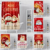 merry christmas shower curtains for bathroom santa claus bathroom curtains for festive gift shower curtain waterproof with hooks