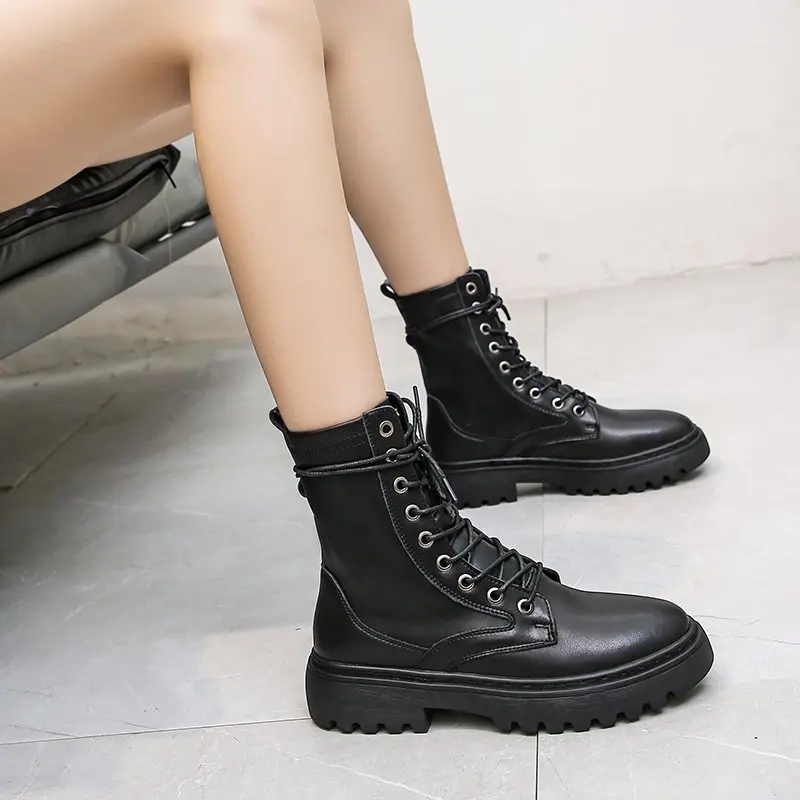 Женские осенне-зимние ботинки на меху из натуральной кожи | Обувь