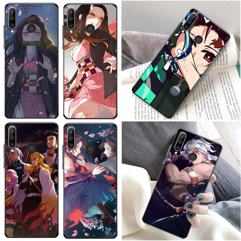 

Demon Slayer Kimetsu No Yaiba Kamado Nezuko Agatsuma Zenitsu Kamado Tanjirou Phone Case For Huawei P30 Pro Lite Carcasa Coque