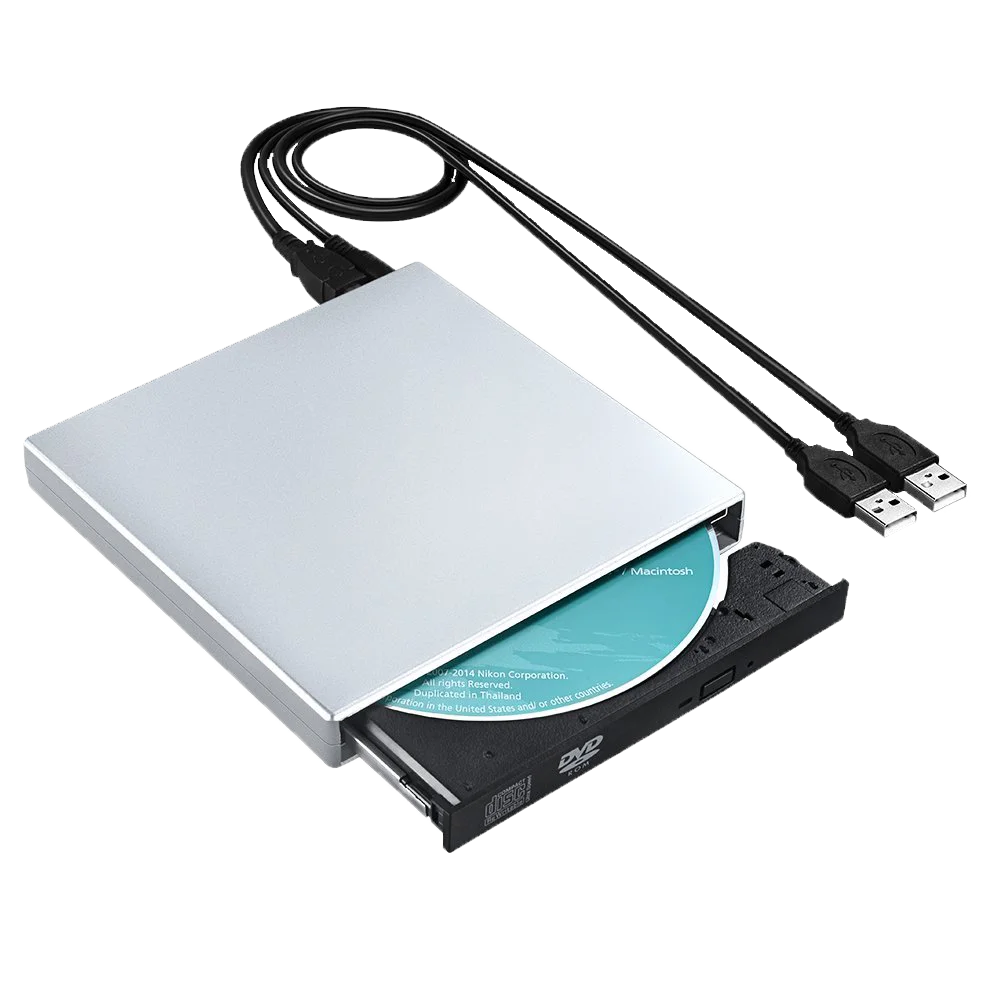YiYaYo Внешний DVD rom Оптический привод USB 2,0 CD/dvd-rom CD-RW плеер горелка тонкий портативный ридер рекордер portátil для ноутбука