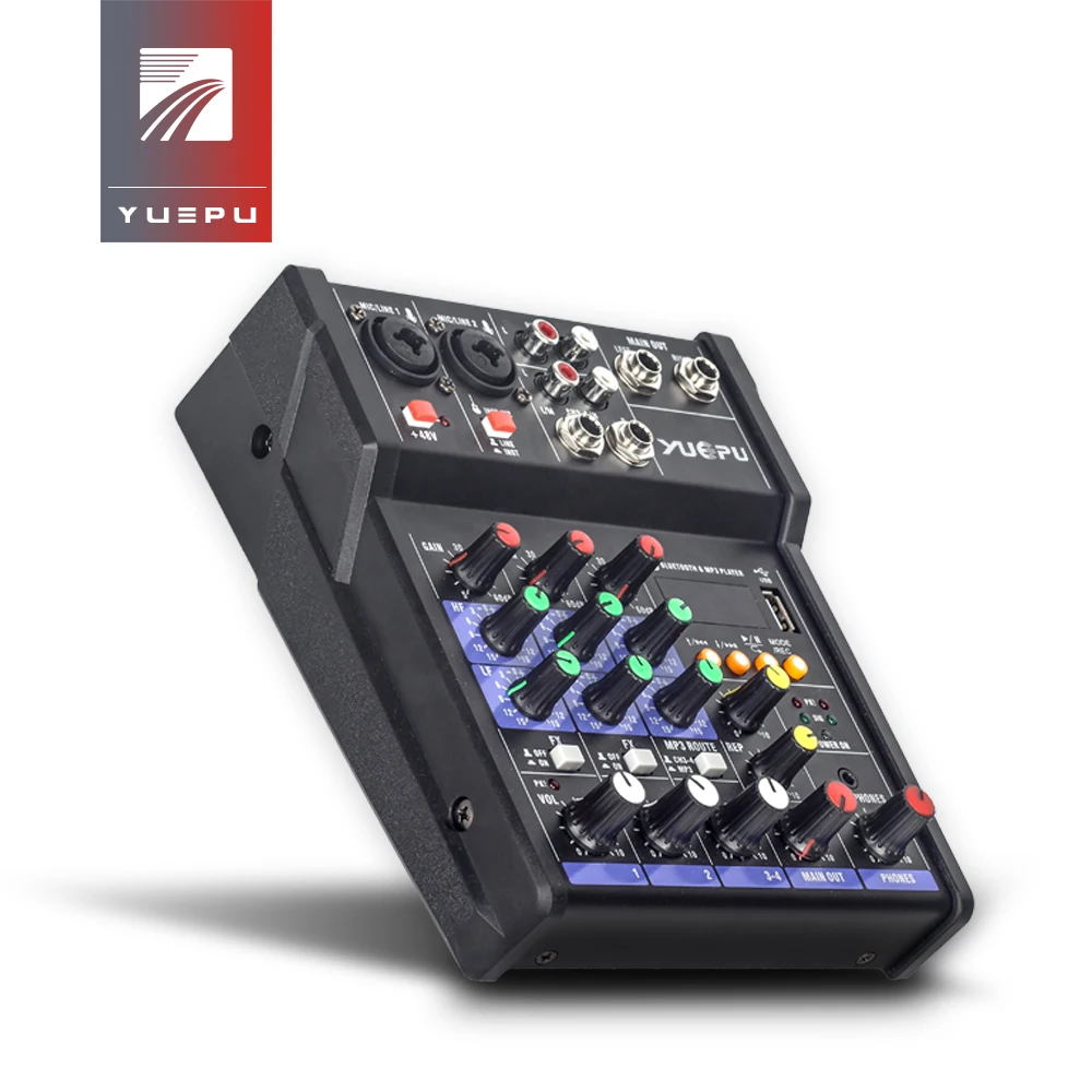 Профессиональный звуковой микшер YUEPU RU-4T 4 канала USB 48 В |