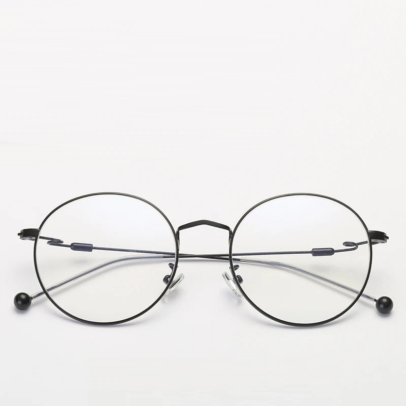 Fashion Student Elliptical Lens Korean Version Metal Frame Goggles Elegant Flat Mirro | Аксессуары для одежды