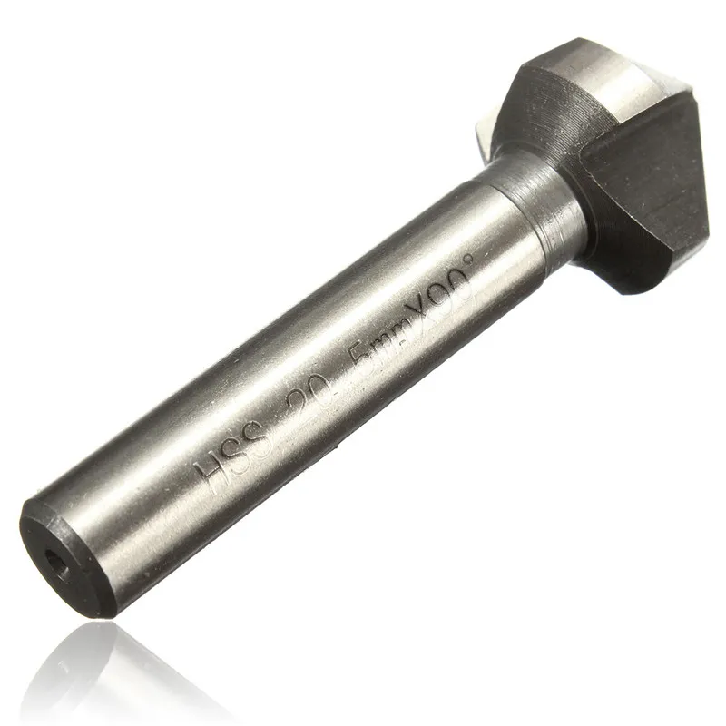 

6Pcs 3 Flute 90 Degree HSS Chamfering Cutter End Mill Tool Round Shank Countersink Deburring Drill Bit Set 6.3-20.5mm