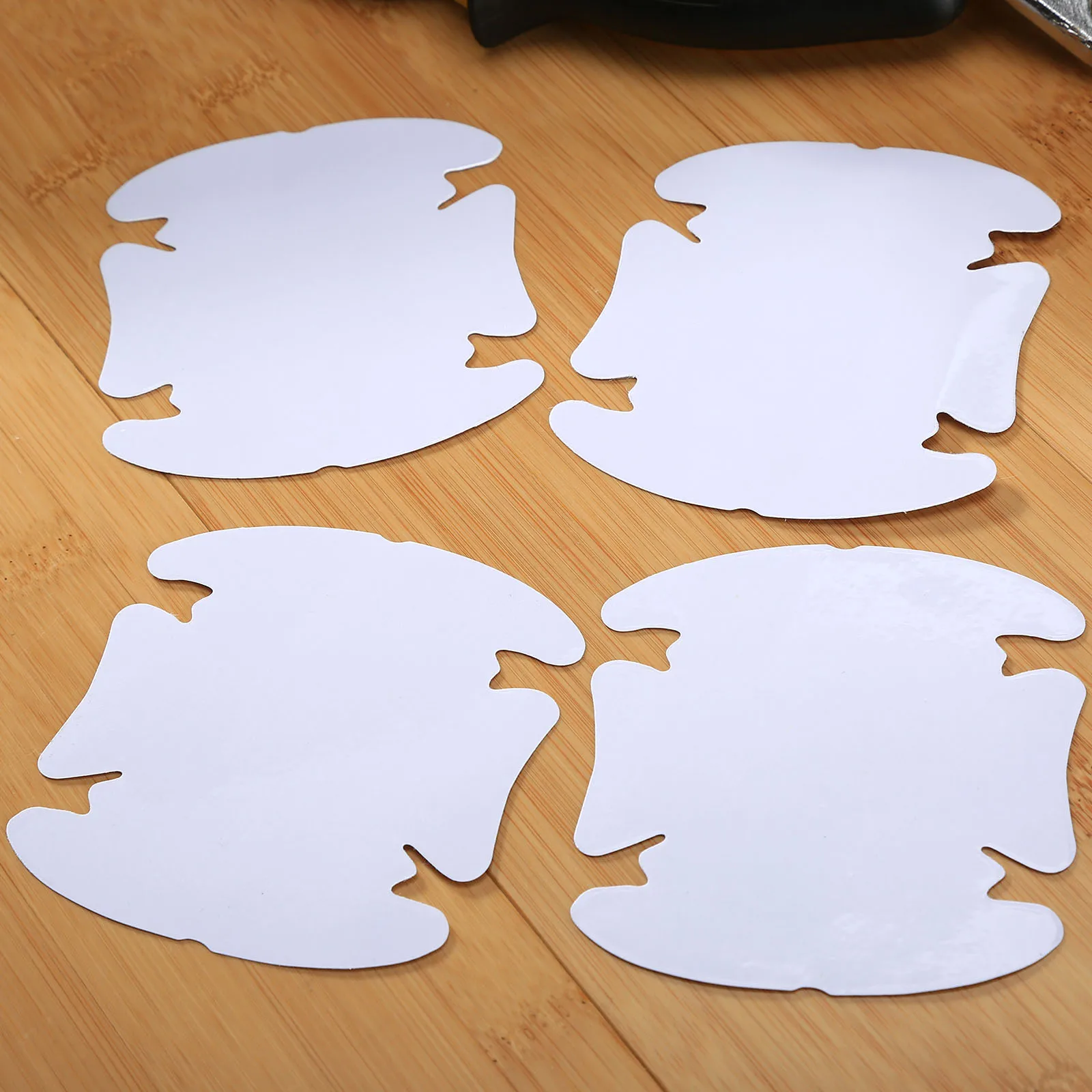 Стайлинг автомобиля 4 шт. клейкая ручка для двери Защитная пленка царапин