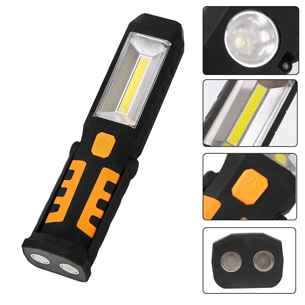 

2 color light COB LED Worklight USB Rechargeable Working Flexible Magnetic Lamp Flashlight Emergency Light Torch lanterna CD