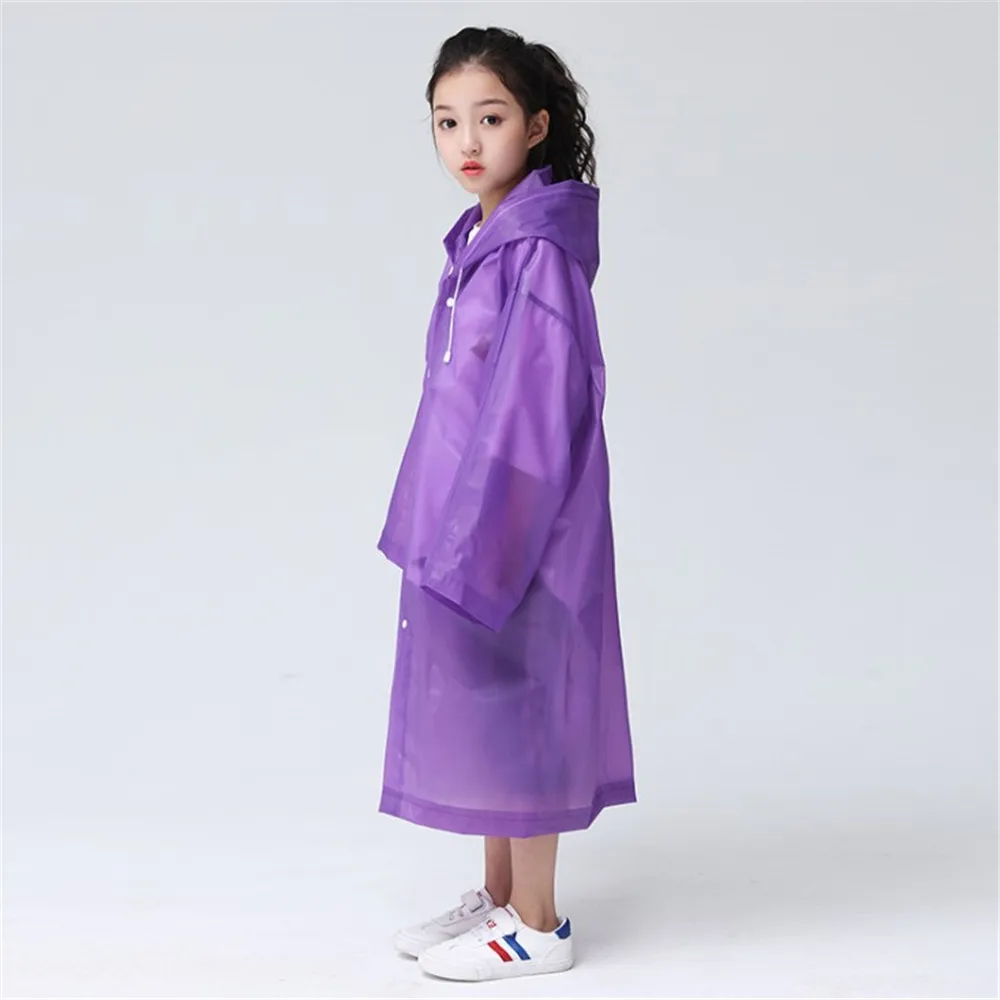 Child Raincoat Transparent Waterproof Girl And Boy Rainwear Outdoor Hiking Travel Rain Gear Coat For Children Fashion | Детская одежда