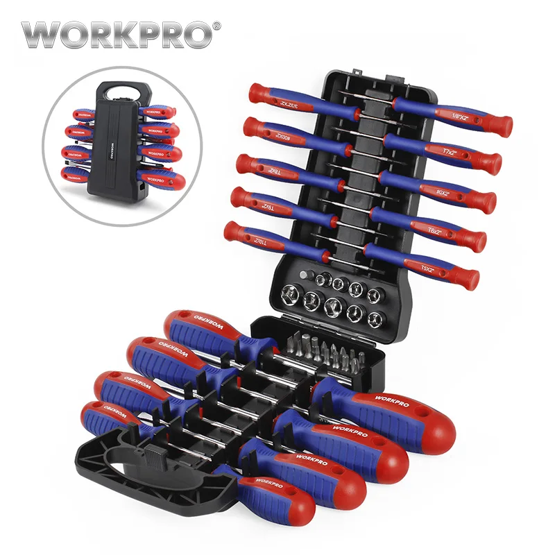 WORKPRO 45 шт. Набор отверток прецизионные отвертки для телефона с набором бит