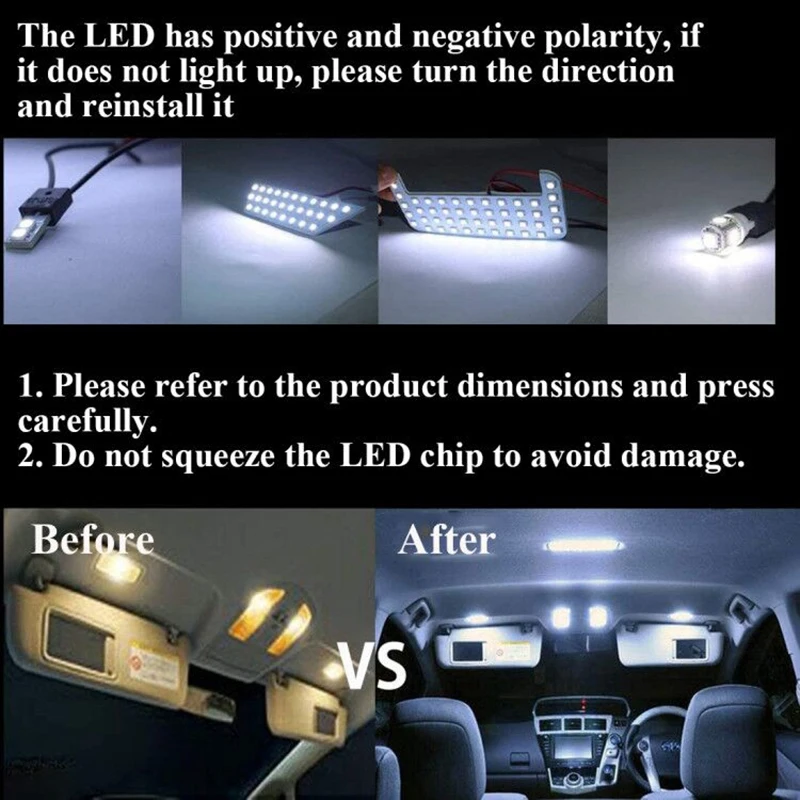 Для RAV4 светодиодный светильник для комнаты 6000K внутренний лампы чтения s Toyota 50 Series