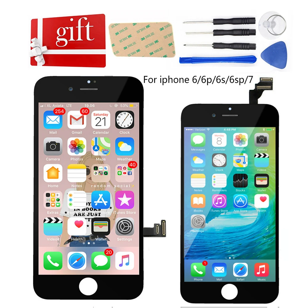 ЖК дисплей для iPhone 6S сенсорный экран 6 iphone Plus 7 модуль сборки дигитайзера|Экраны