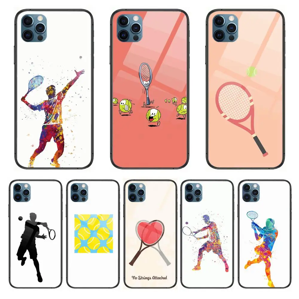 

Tennis lovers tennis Prince Style Phone Case cover For iphone 12 pro max 11 8 7 6 s XR PLUS X XS SE 2020 mini black cell shel