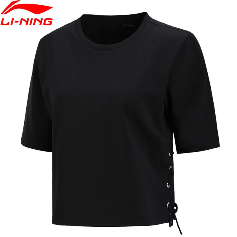 Женские футболки с дышащей подкладкой 92% хлопок 8% спандекс Li ning свободные