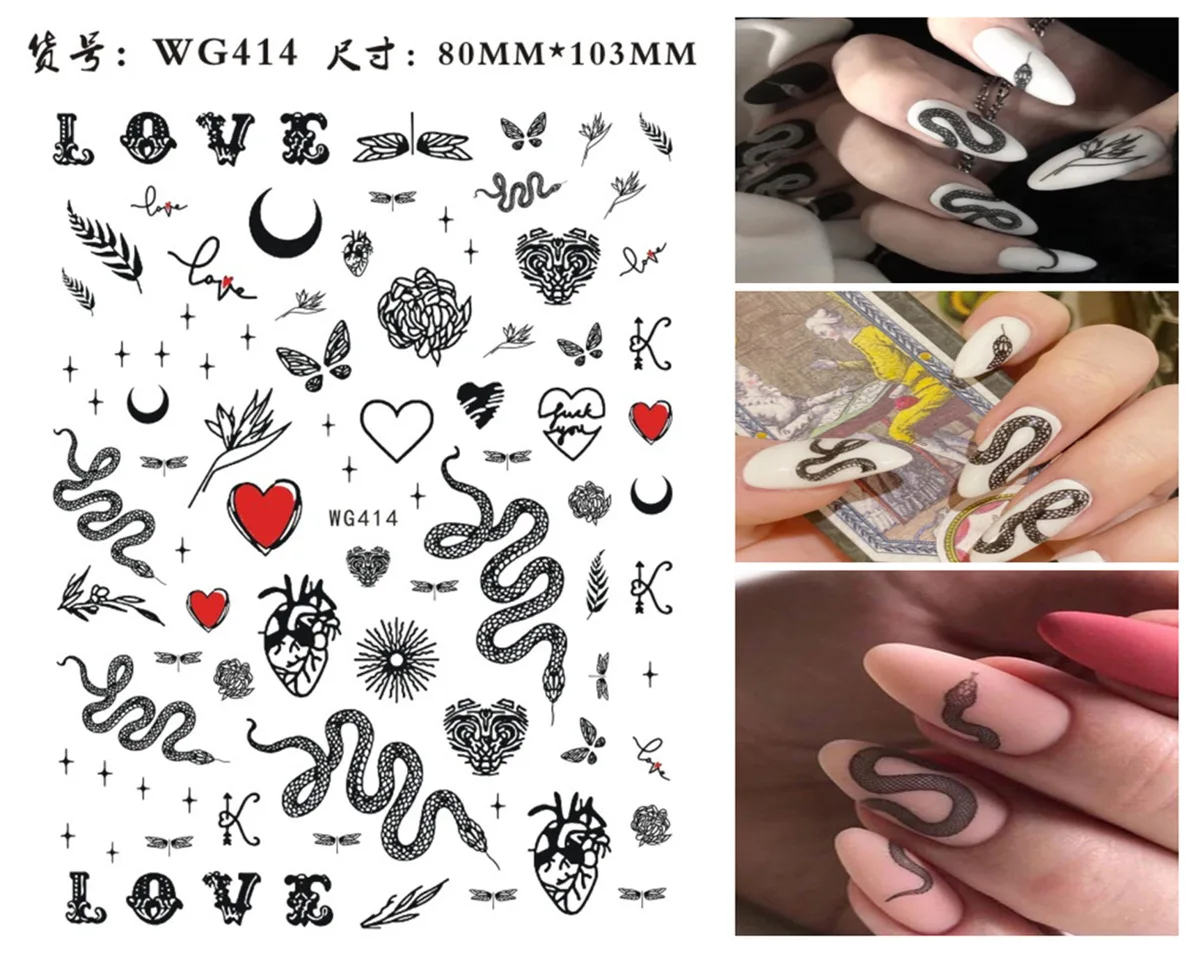 

Nail Stickers Graffiti Nail Stickers Fashion Nail Stickers Simple DIY Personalized Nail Products nail decals nail foil