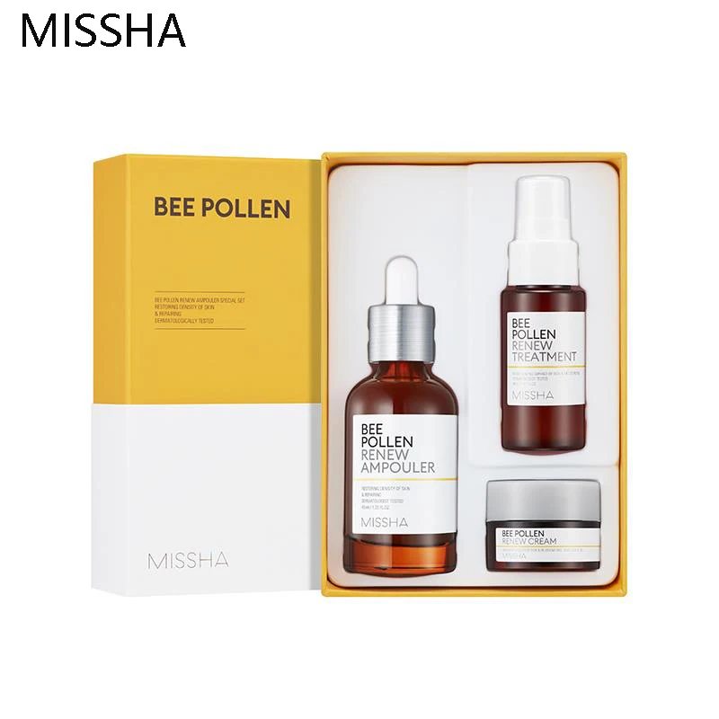 

MISSHA Bee Pollen Renew Special Set ( Bee Pollen Renew Ampouler 40ml + Cream 5ml + Treatment 30ml ) Skin Care Korea Cosmetics