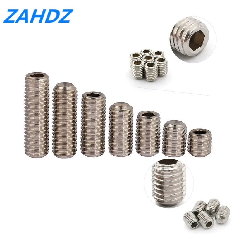 200 шт. Набор шестигранных винтов из нержавеющей стали с резьбой набор M3 M8