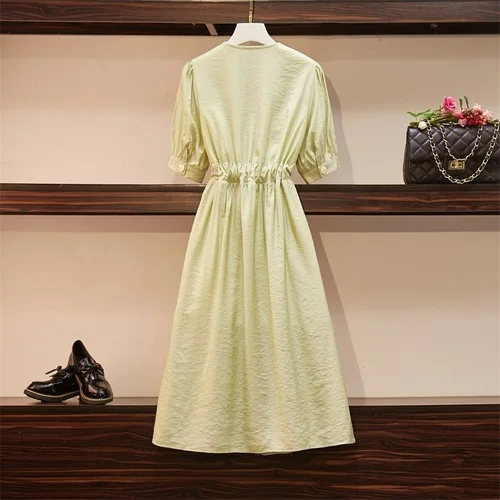 Модное платье с бантом в Корейском стиле летние однобортные женские