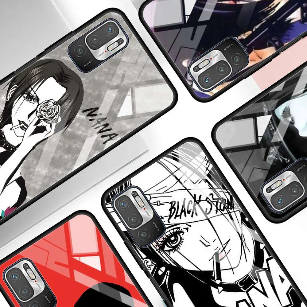 

Anime Nana Osaki Tempered Glass Case For Xiaomi Redmi Note 9S 8 9 10 K40 7 8 8T 9C 9A K30 Pro 9T 8A Cell Phone Cover Shell Funda