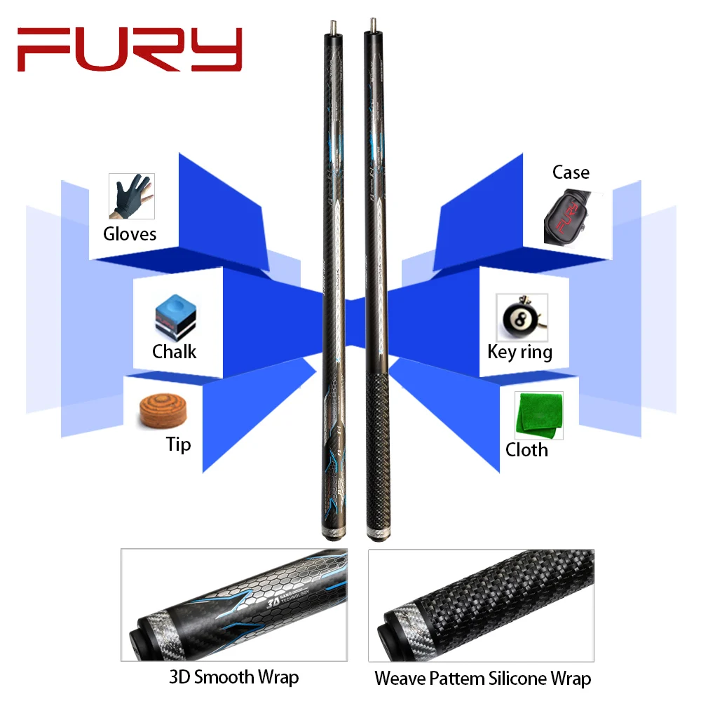 Фурия бильярдный удар кий FS-CPX-N/P 13 мм наконечник Профессиональный стержень из
