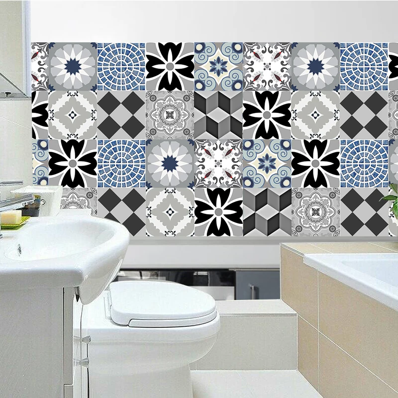 Красочный узор в марокканском стиле жесткая плитка наклейка на пол домашний