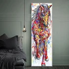 Абстрактная масляная картина лошади на холсте настенные постеры с животными и принты картины стоящей лошади для современного украшения дома