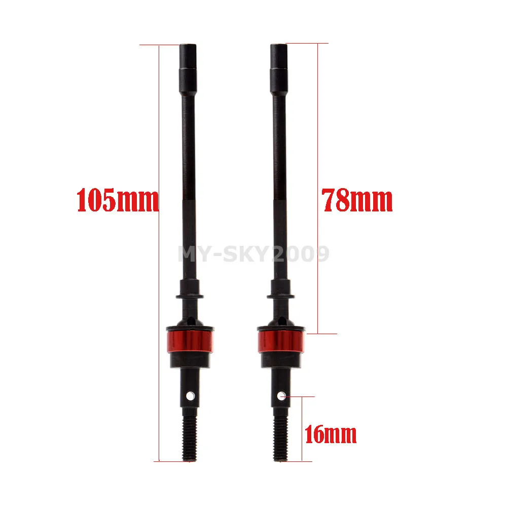 

2pcs CVD Drive Shaft Front Axle Stainless Steel 105mm For RC 1/10th Axial SCX10 Rock Crawler