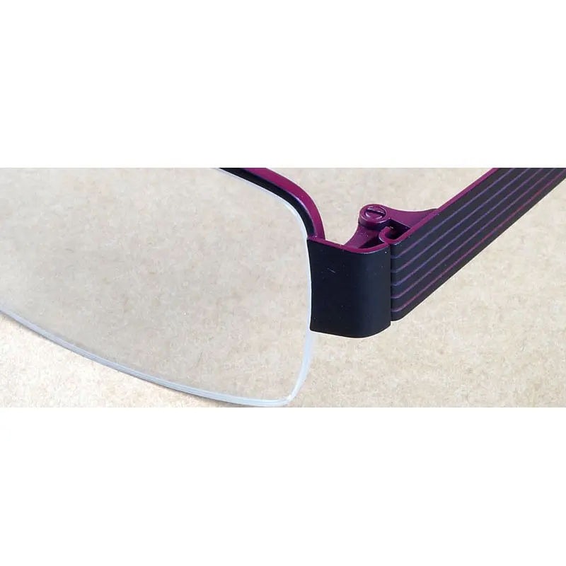 Мужские Полуободковые оправы для очков близорукости из нержавеющей стали с