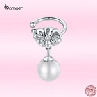 Клипса для ушей Bamoer женская из серебра 2021 пробы, 1 шт.