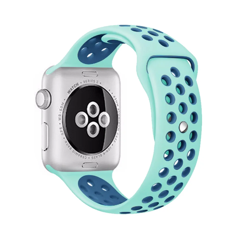 High quality 42mm 38mm 40mm 44mm strap for iphone watch band sports link Bracelet for Apple Watch band Silicone series 5 4 3 2 1