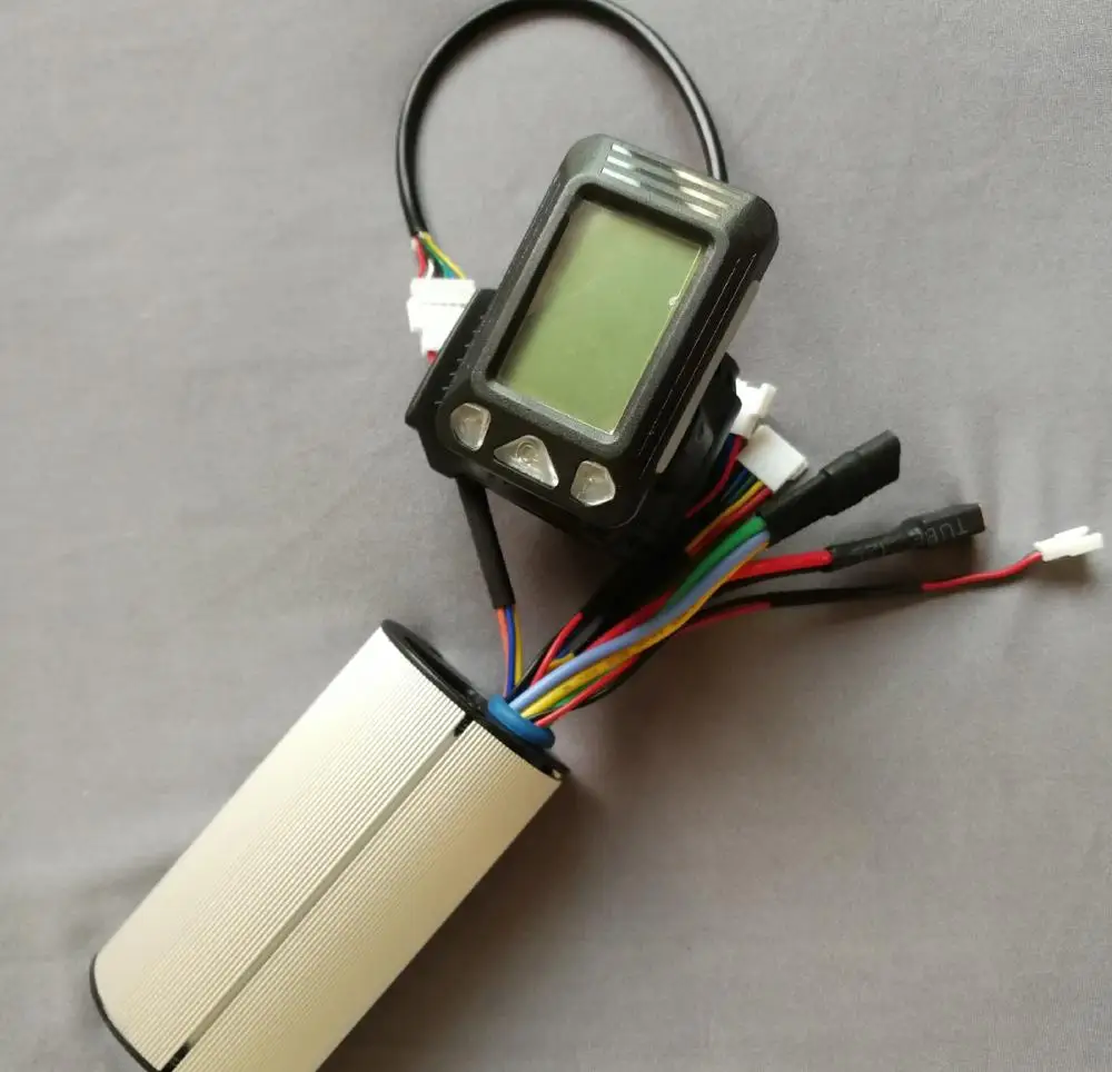 controller and24vLCD Мини круглый Электрический велосипед контроллер скутера тормозной ЖК-дисплей блок углеродного волокна скутер Мотор контроллер 24v 36v 48v 250w 350w - Цвет: controller and24vLCD