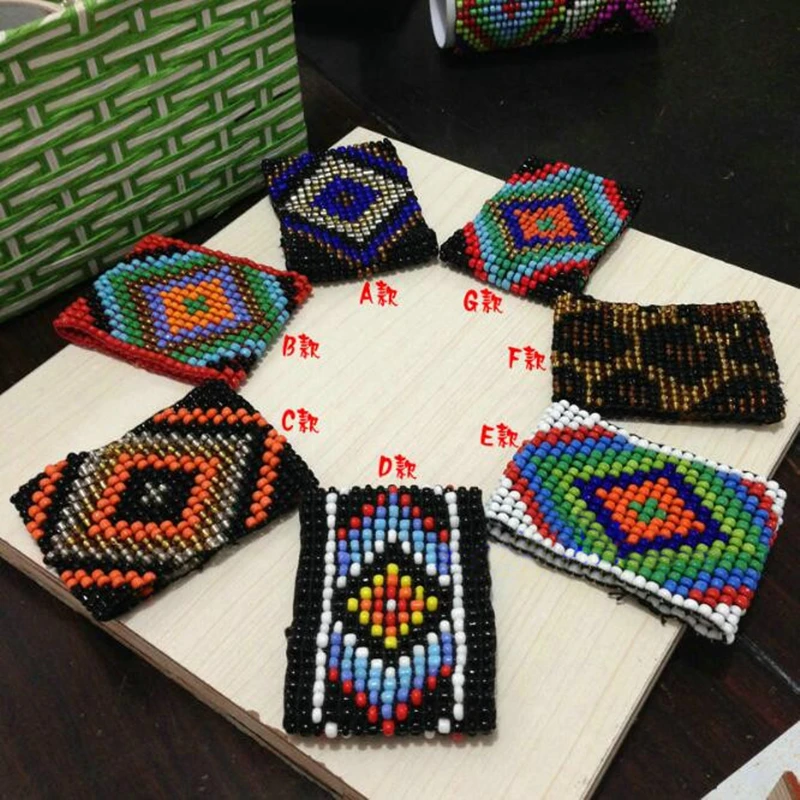 Браслеты с бисером ABL038(1) плетеные браслеты ручной работы из разноцветного стекла